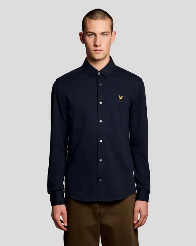 Cotton Oxford Jersey Shirt sold by Lyle & Scott
