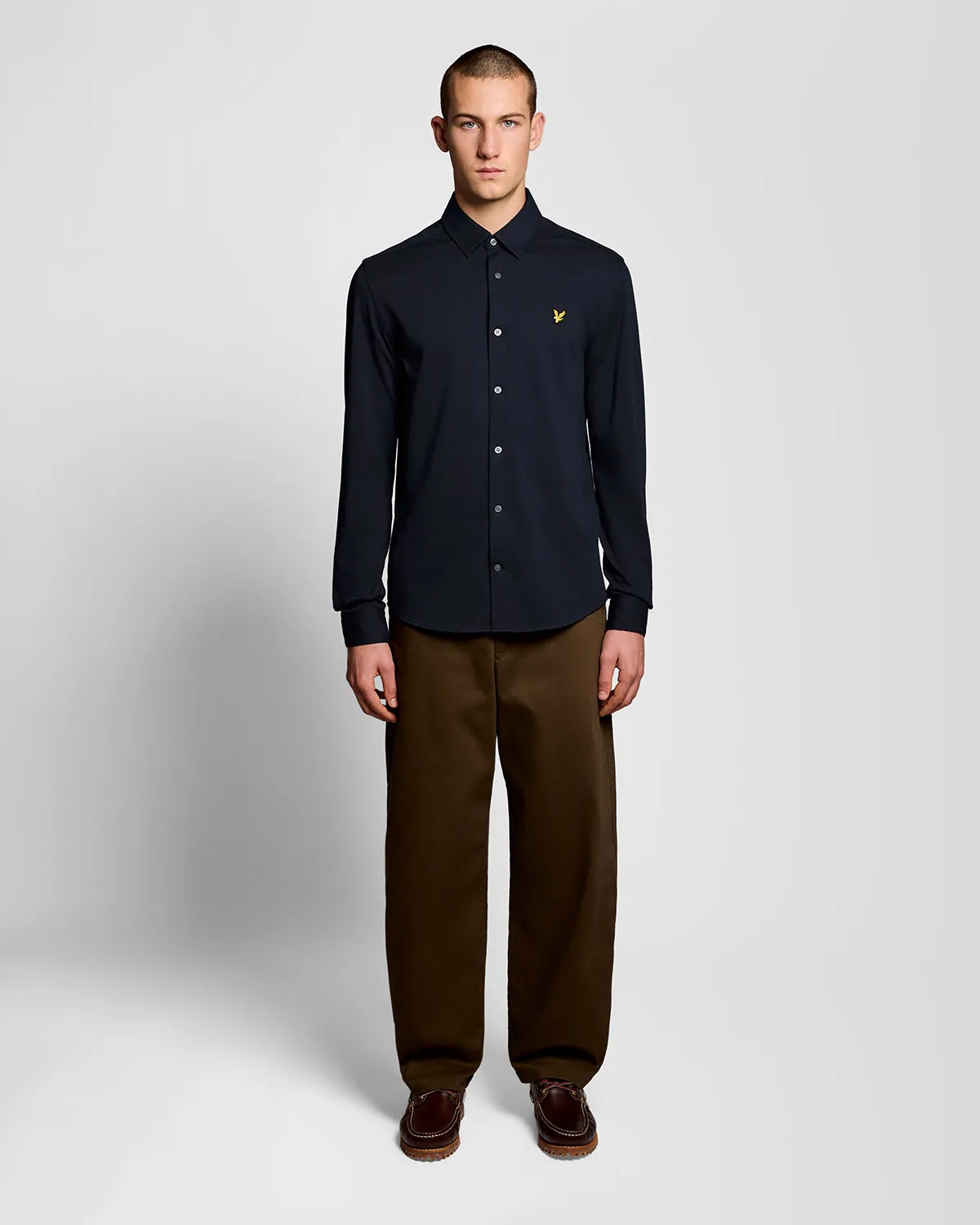 Cotton Oxford Jersey Shirt sold by Lyle & Scott product image thumbnail 2