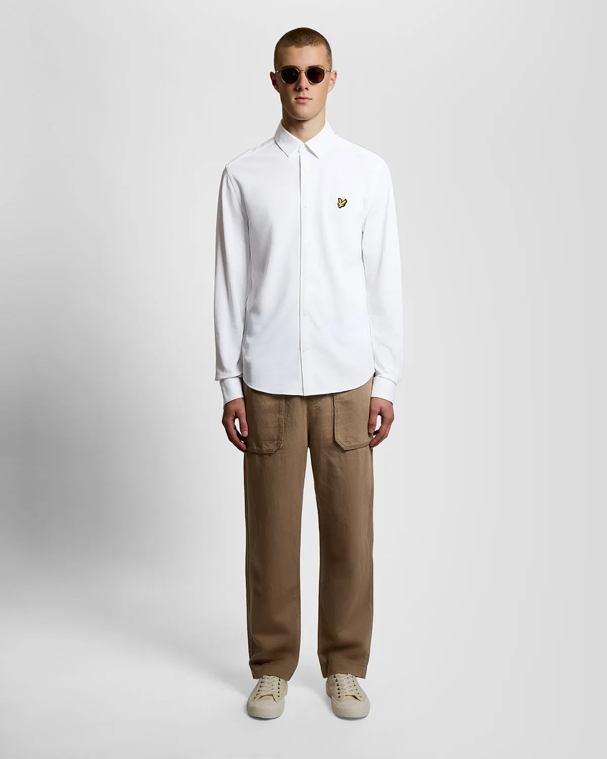 Cotton Oxford Jersey Shirt sold by Lyle & Scott product image thumbnail 2