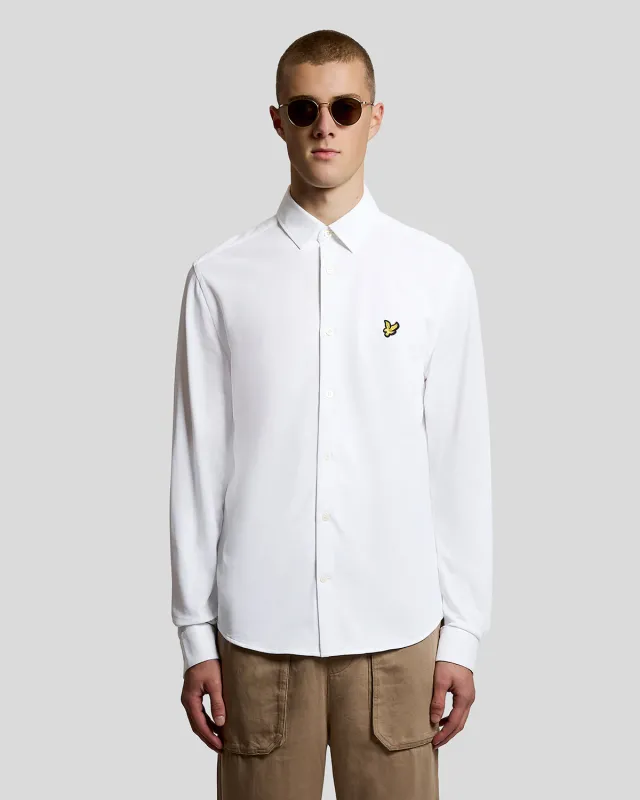 Cotton Oxford Jersey Shirt sold by Lyle & Scott