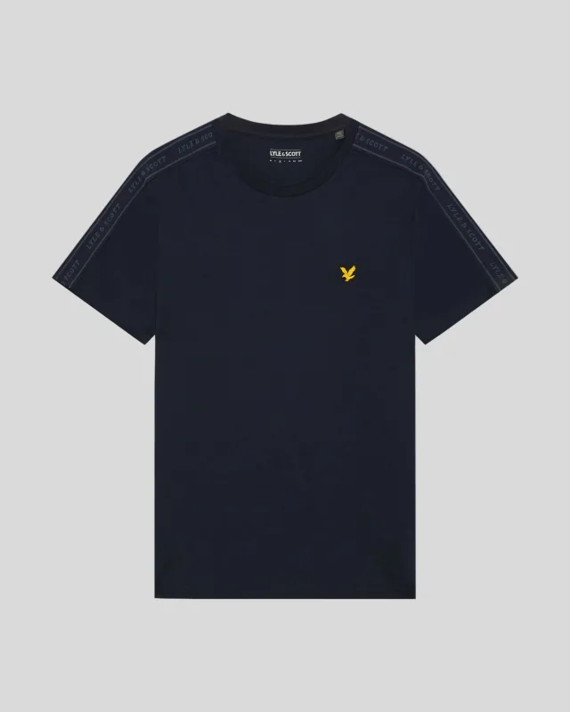 Sports Jacquard Tape T-Shirt made by Lyle & Scott