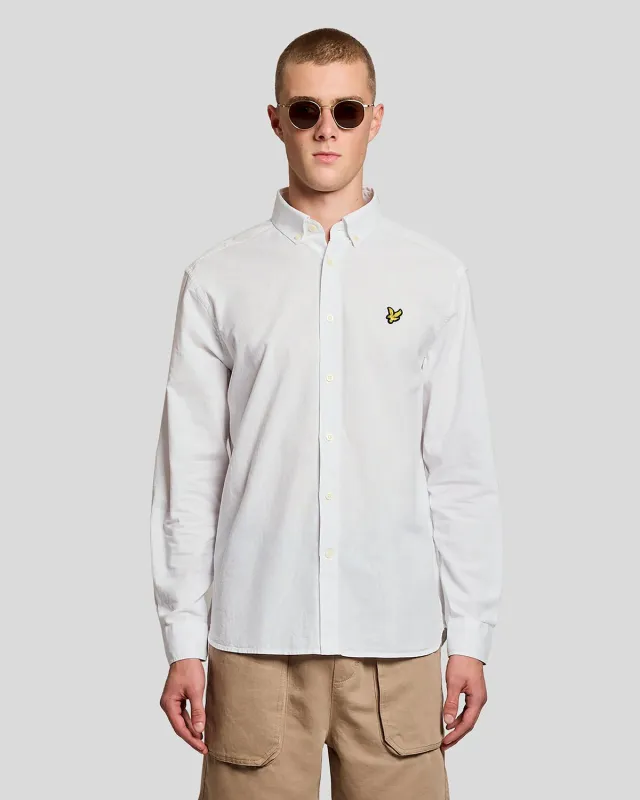Linen Blend Oxford Shirt sold by Lyle & Scott