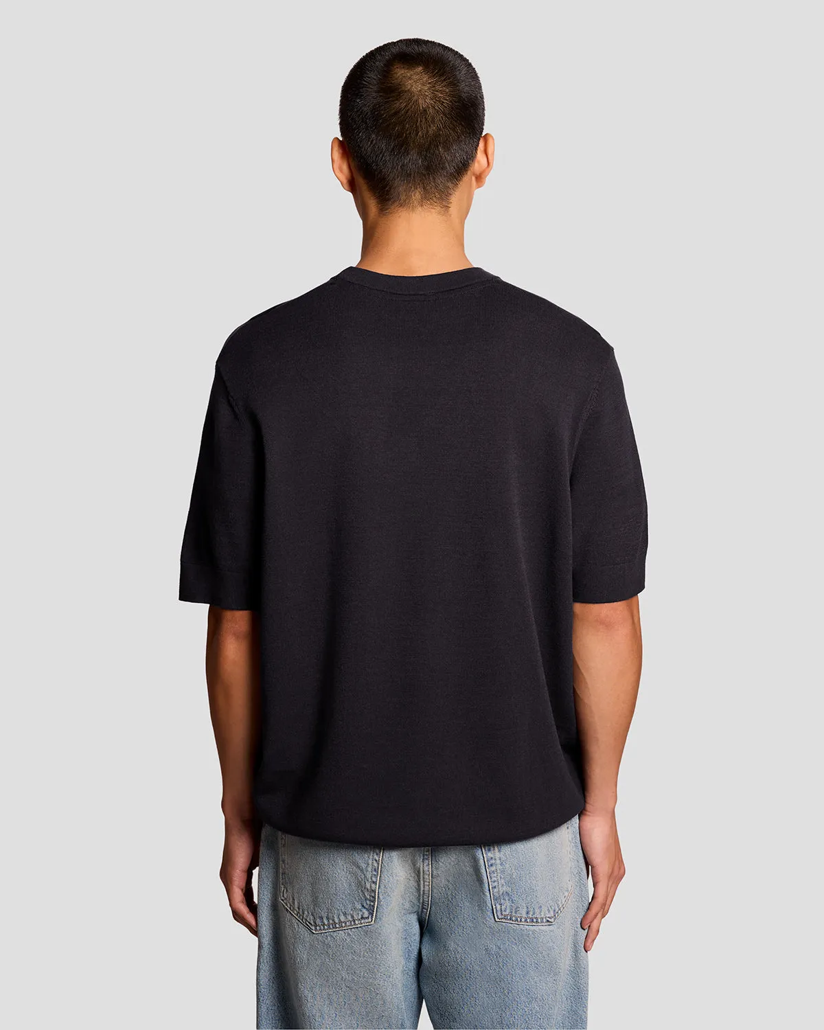 Relaxed Fit Knitted T-Shirt sold by Lyle & Scott product image thumbnail 4