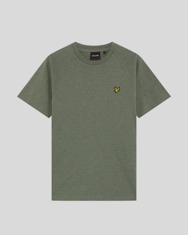 Marl Raglan T-Shirt made by Lyle & Scott