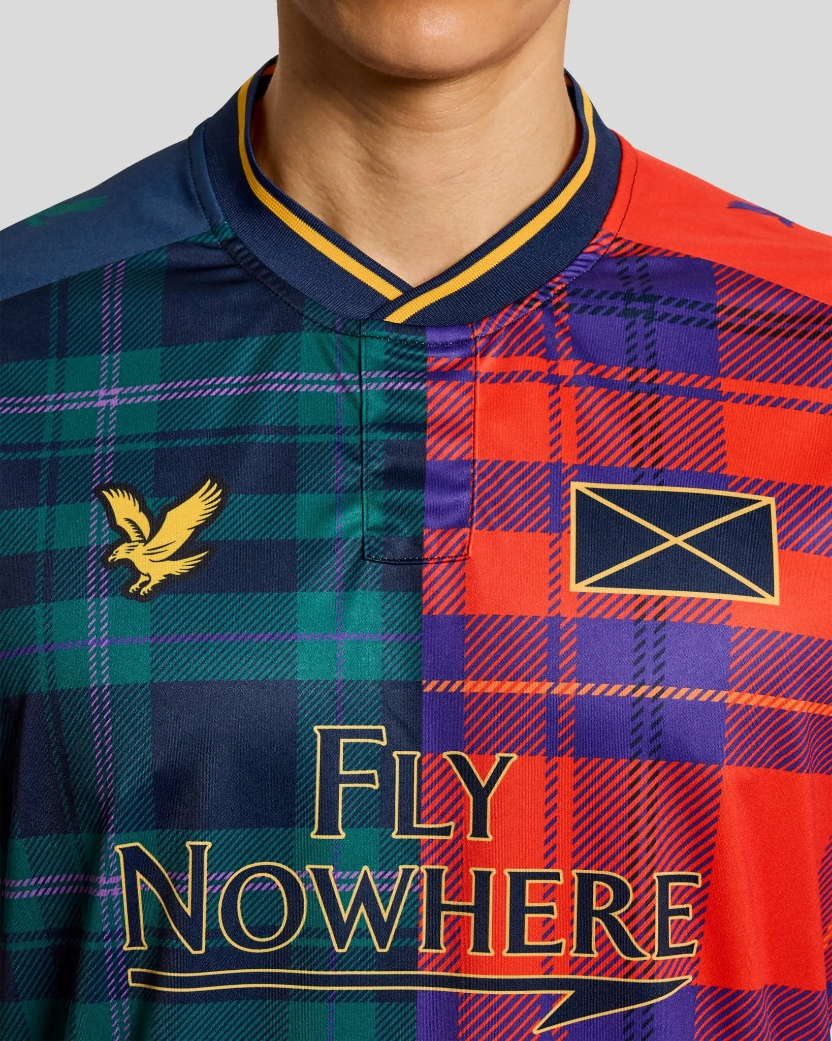 Plaid Short Sleeve Football Jersey sold by Lyle & Scott product image thumbnail 4
