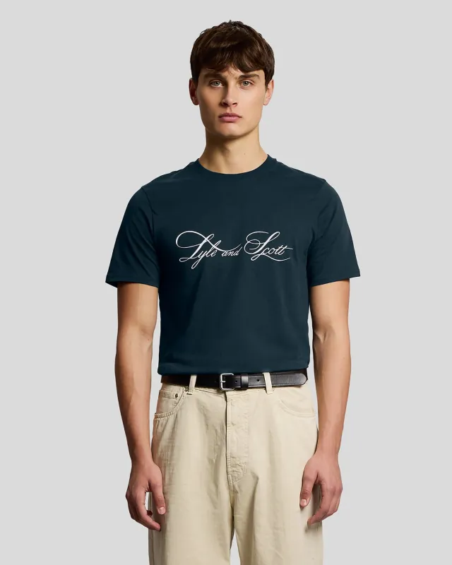 Superfine Cotton Graphic Logo T-Shirt sold by Lyle & Scott