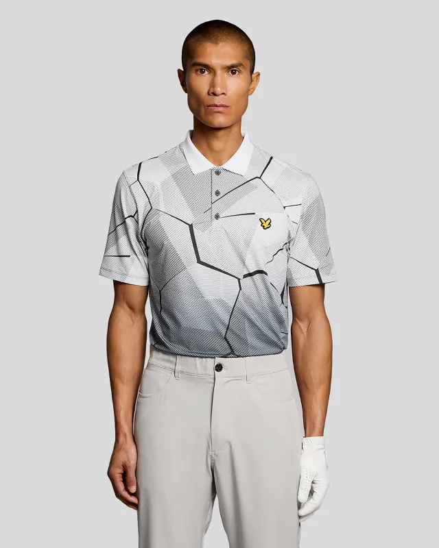 Geometric Graphic Polo Shirt made by Lyle & Scott
