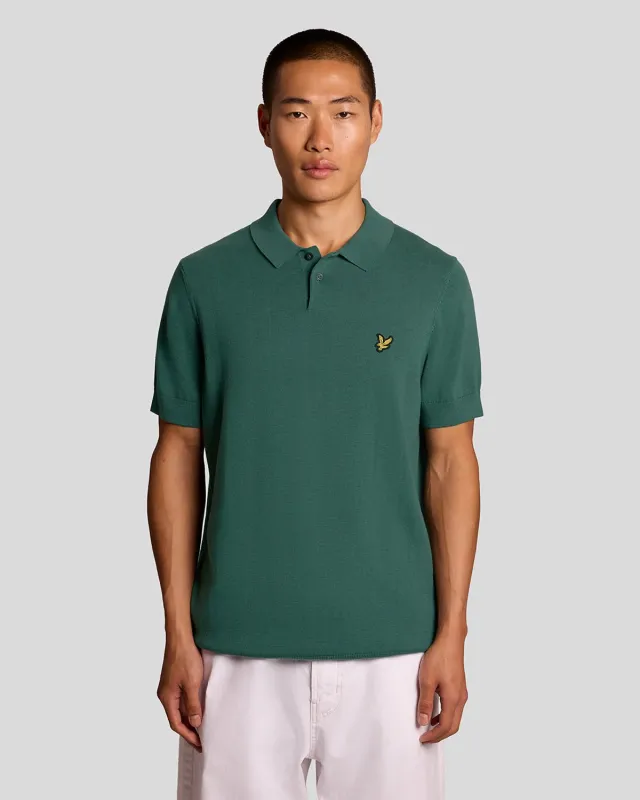 Cotton Knitted Polo Shirt sold by Lyle & Scott