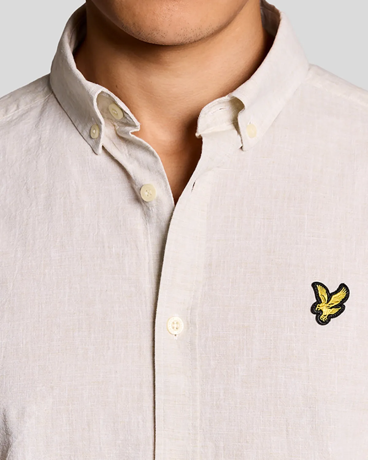 Linen Blend Oxford Shirt sold by Lyle & Scott product image thumbnail 3