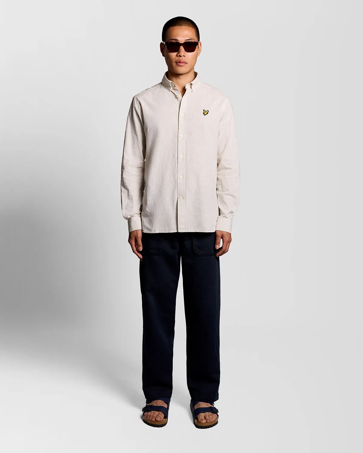 Linen Blend Oxford Shirt sold by Lyle & Scott product image thumbnail 2