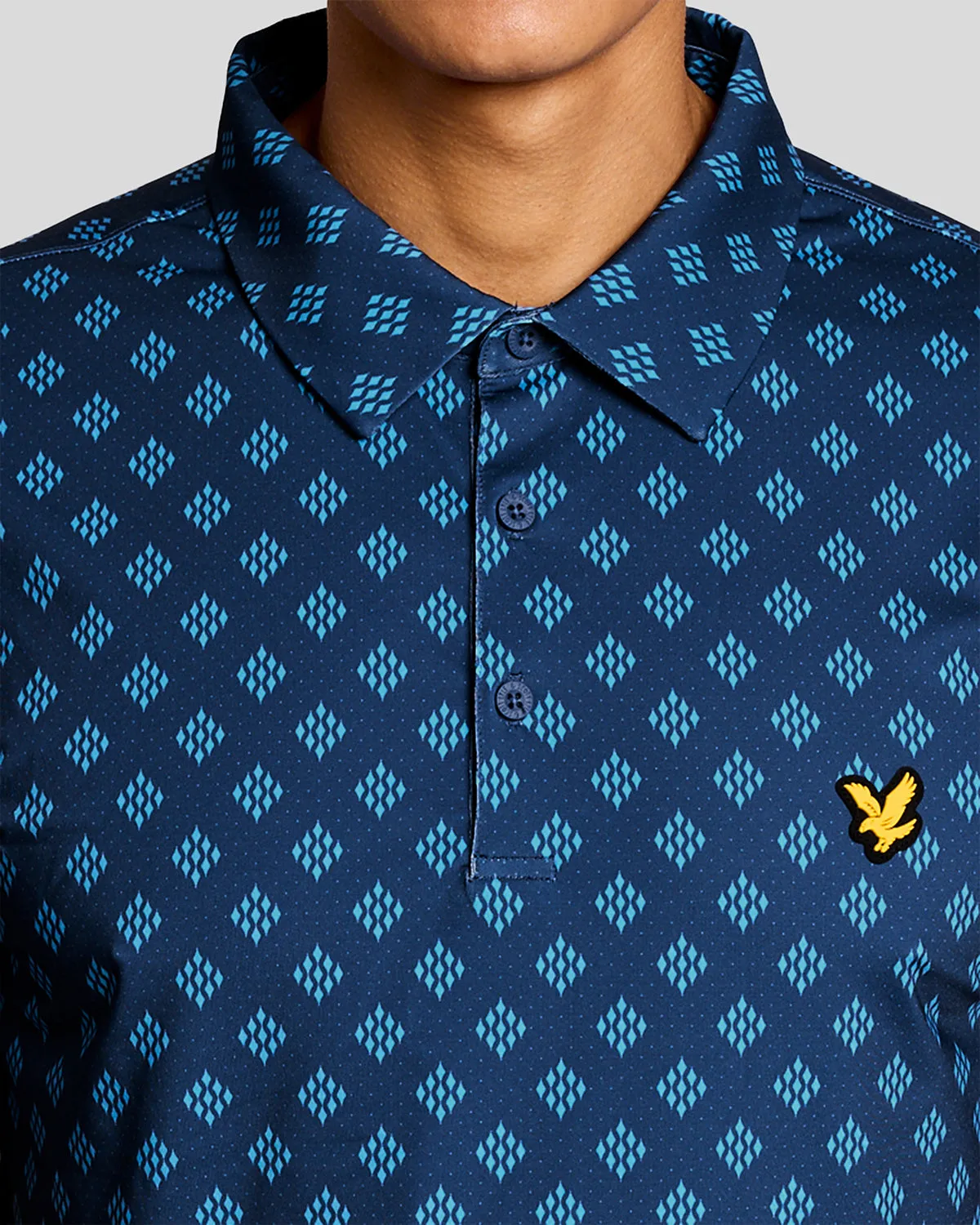 Argyle Print Polo Shirt sold by Lyle & Scott product image thumbnail 3