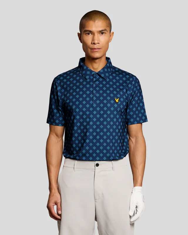 Argyle Print Polo Shirt sold by Lyle & Scott
