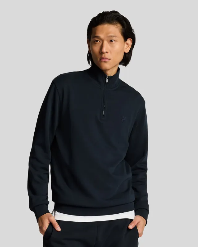 Superfine Cotton 1/4 Zip Sweatshirt made by Lyle & Scott