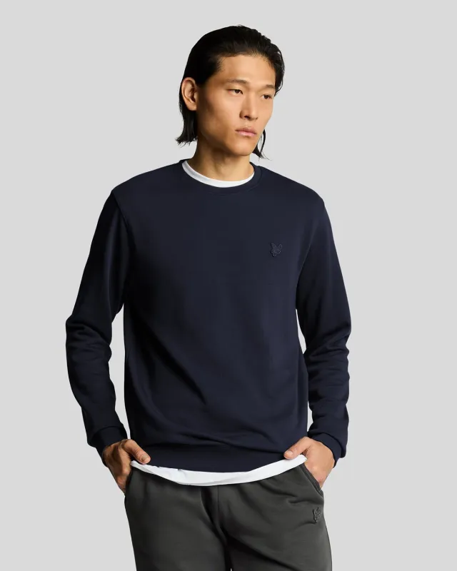 Superfine Cotton Crew Neck Sweatshirt made by Lyle & Scott