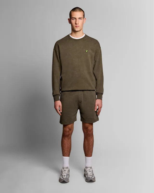 Heavy Wash Cotton Sweat Shorts made by Lyle & Scott