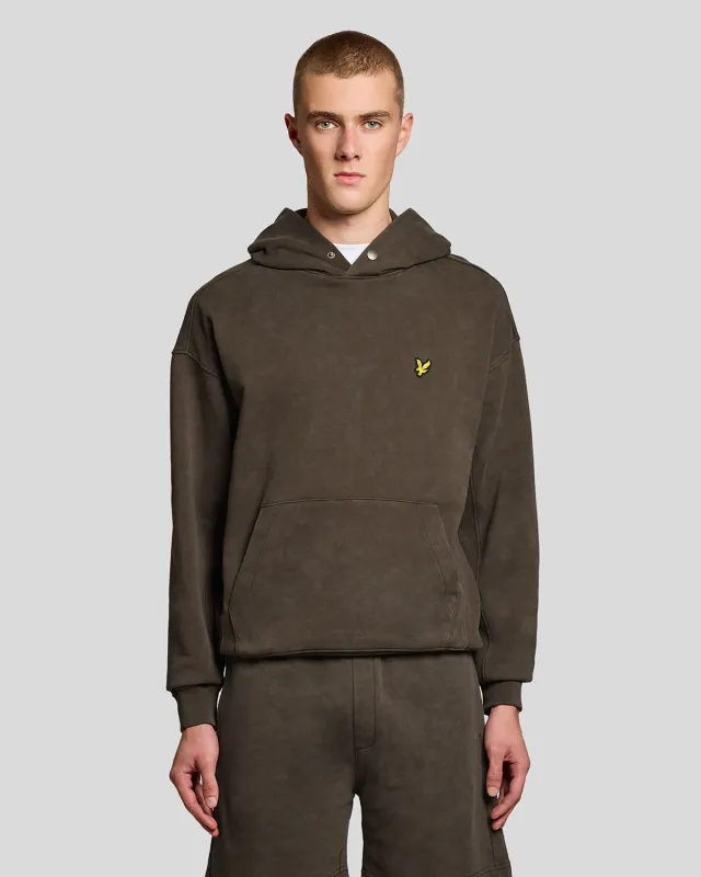 Heavy Wash Cotton Hoodie made by Lyle & Scott
