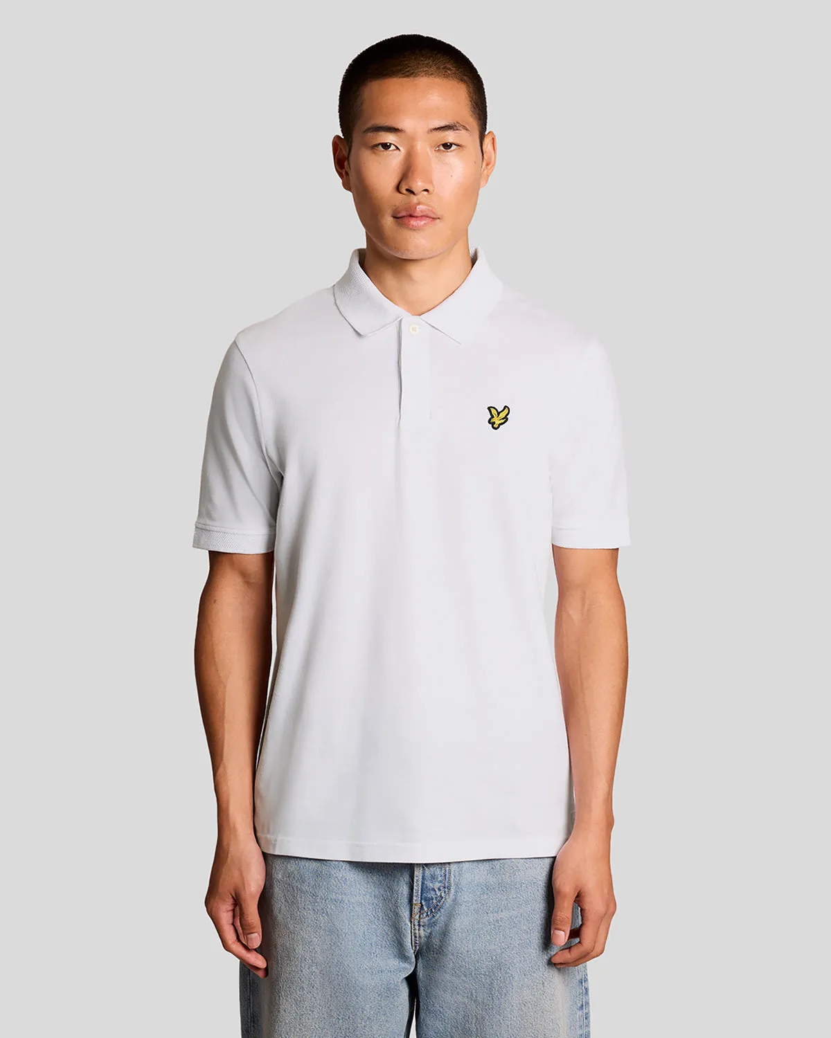 Jacquard Tipped Polo Shirt sold by Lyle & Scott