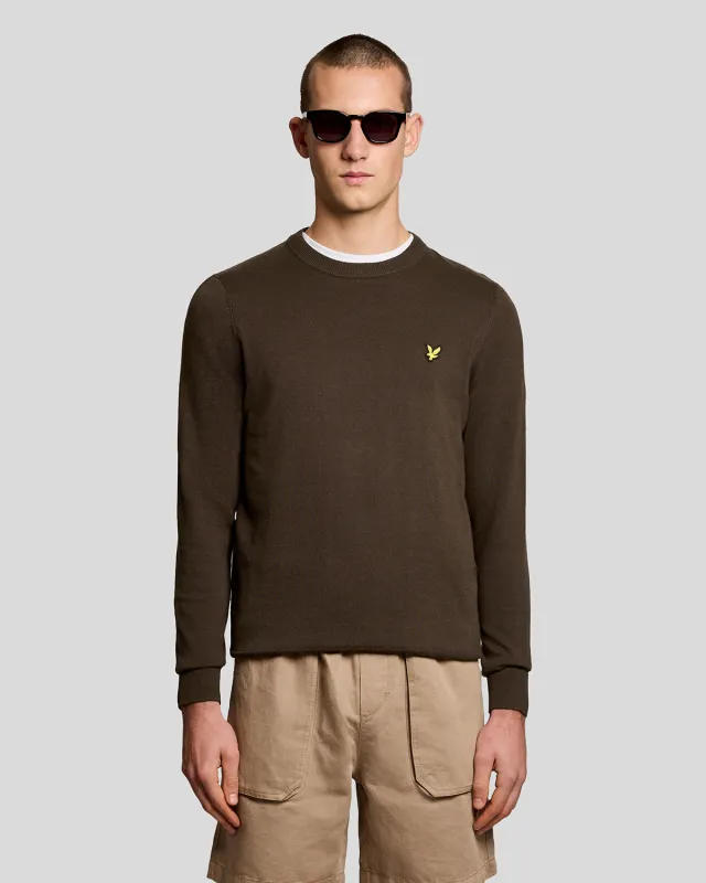 Cotton Crew Neck Jumper made by Lyle & Scott