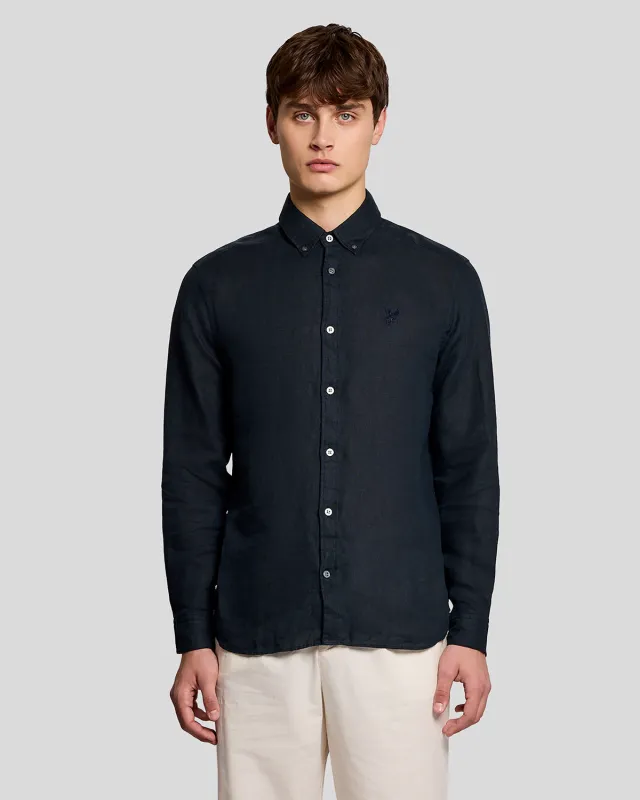 Linen Button Down Shirt made by Lyle & Scott