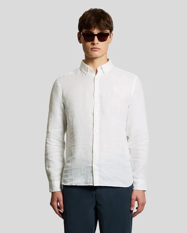 Linen Button Down Shirt made by Lyle & Scott