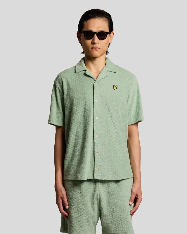 Honeycomb Effect Towelling Shirt sold by Lyle & Scott