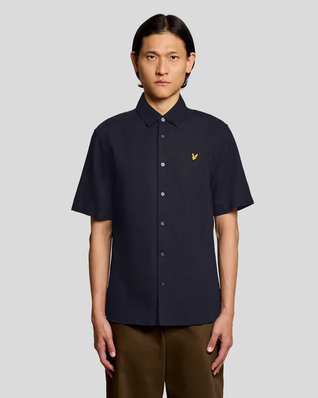 Short Sleeve Linen Blend Shirt made by Lyle & Scott