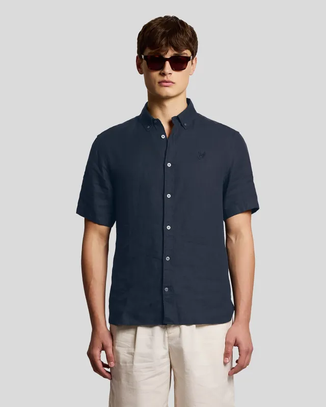 Short Sleeve Linen Shirt sold by Lyle & Scott