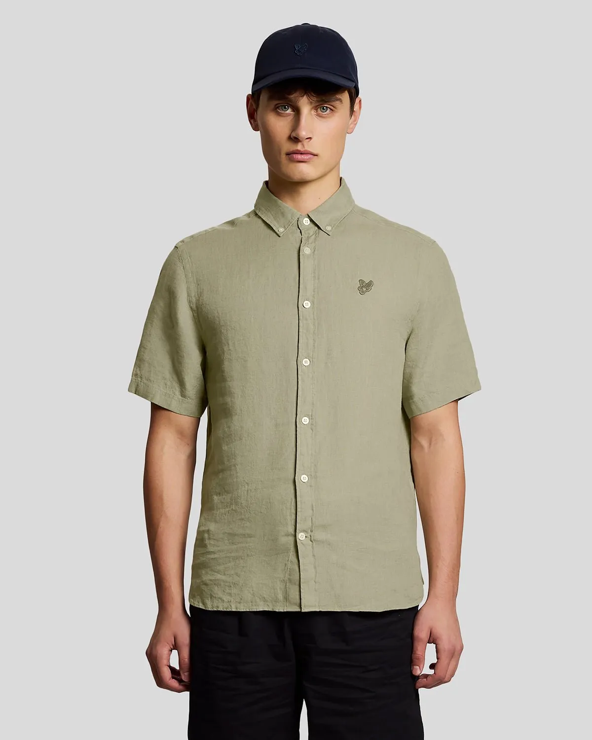 Short Sleeve Linen Shirt sold by Lyle & Scott