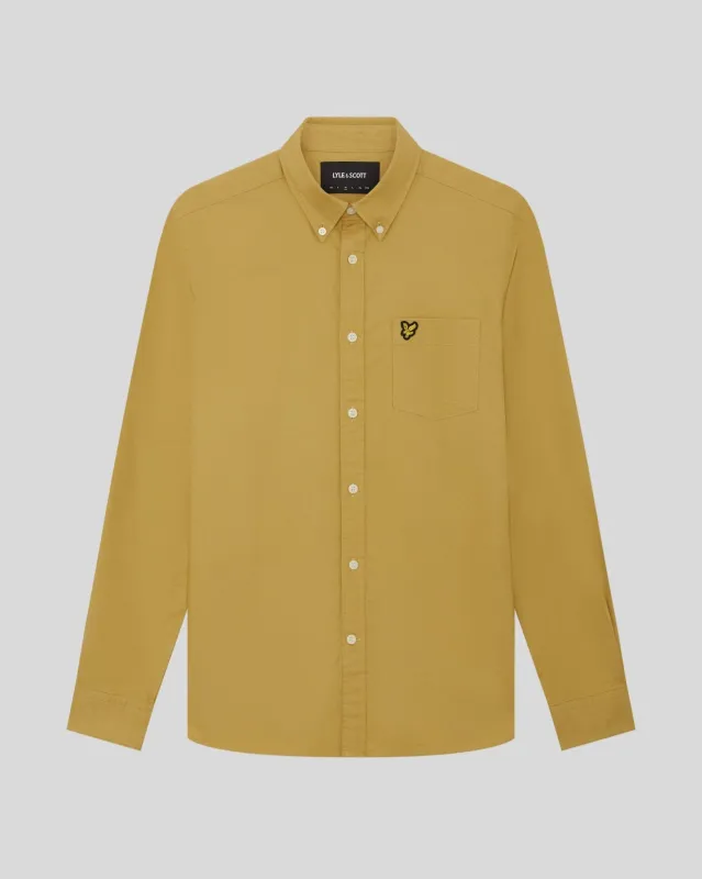 Cotton Button Down Oxford Shirt made by Lyle & Scott