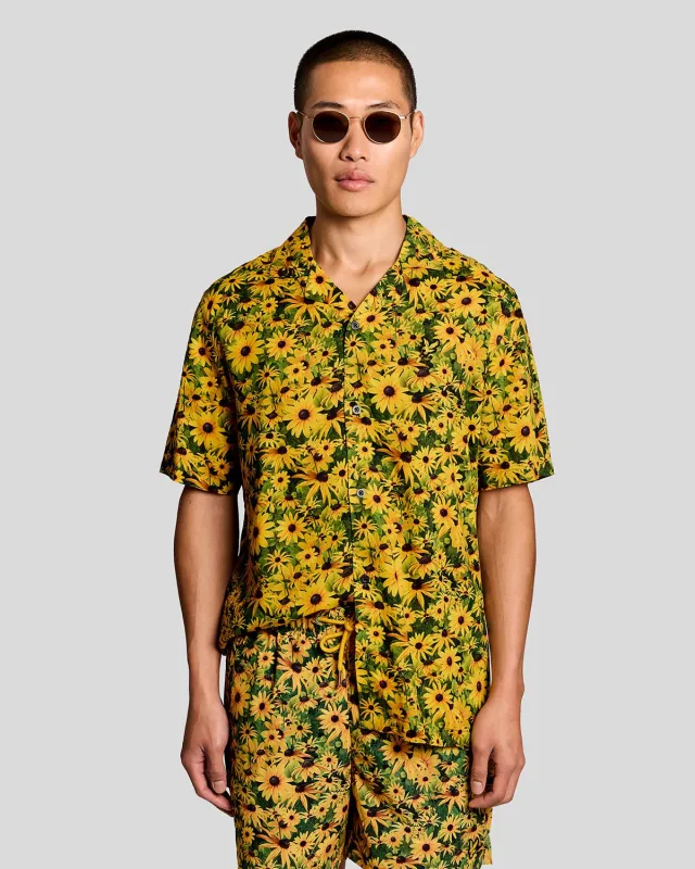 Floral Graphic Resort Shirt made by Lyle & Scott