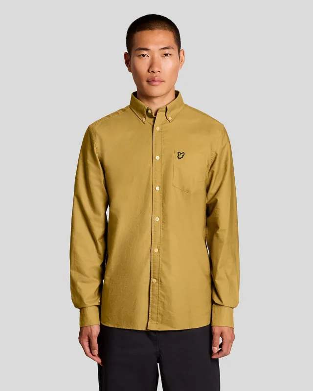 Cotton Button Down Oxford Shirt made by Lyle & Scott