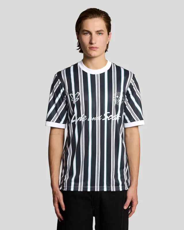 Prep Stripe Football Shirt made by Lyle & Scott