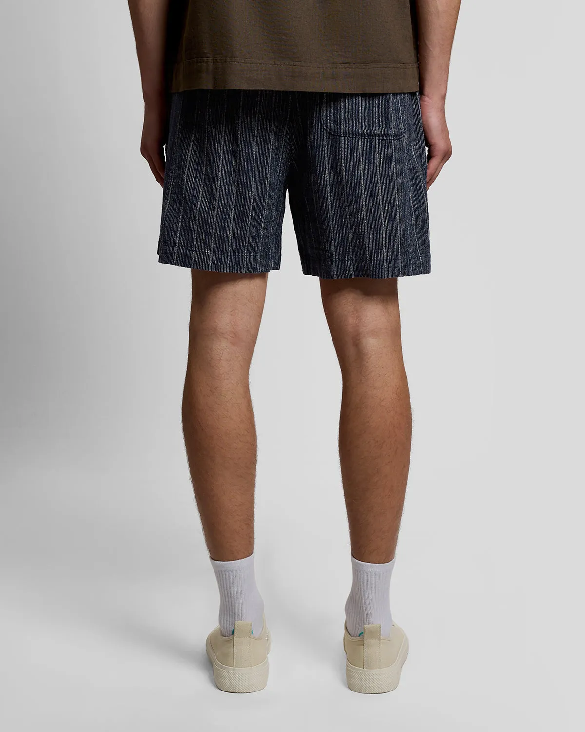 Linen Blend Stripe Shorts sold by Lyle & Scott product image thumbnail 4