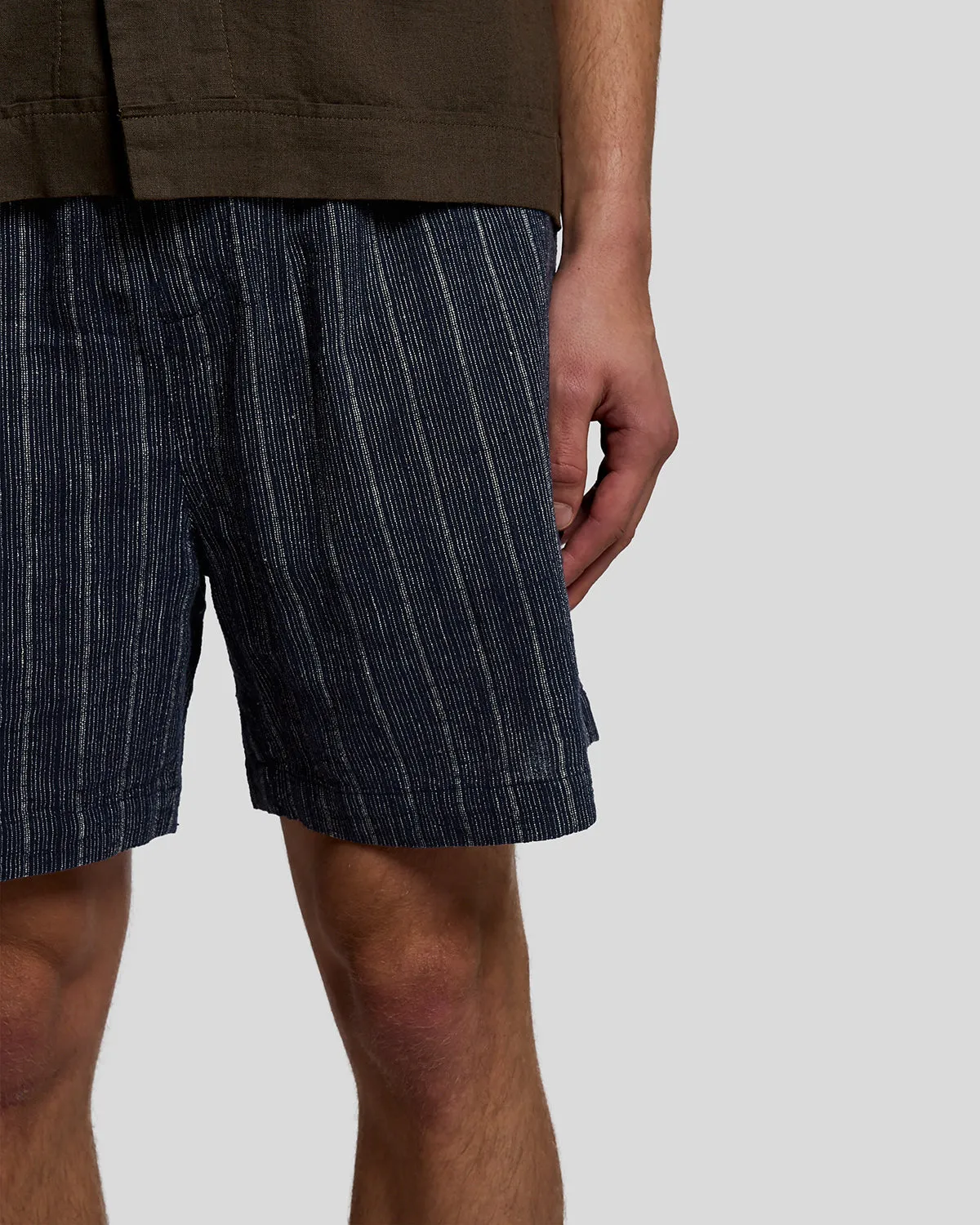 Linen Blend Stripe Shorts sold by Lyle & Scott product image thumbnail 3