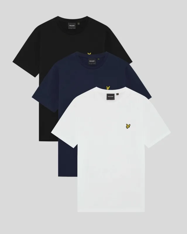 Crew Neck 3 Pack T-Shirt made by Lyle & Scott