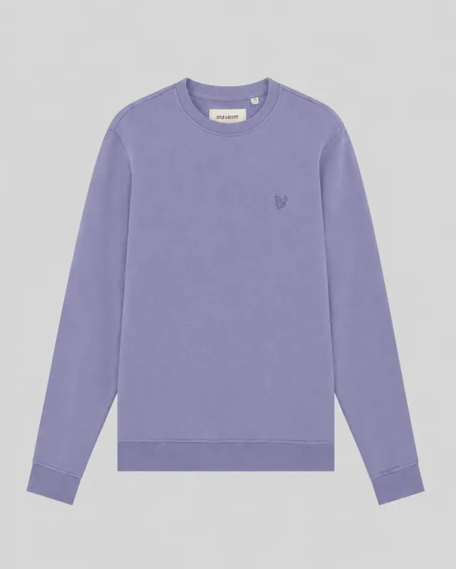 Superfine Cotton Crew Neck Sweatshirt made by Lyle & Scott