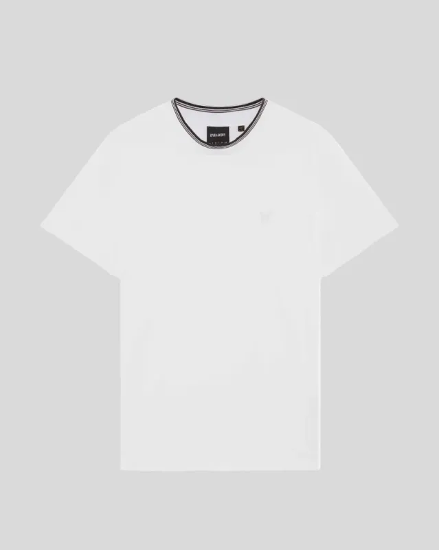 Superfine Cotton Tipped T-Shirt made by Lyle & Scott