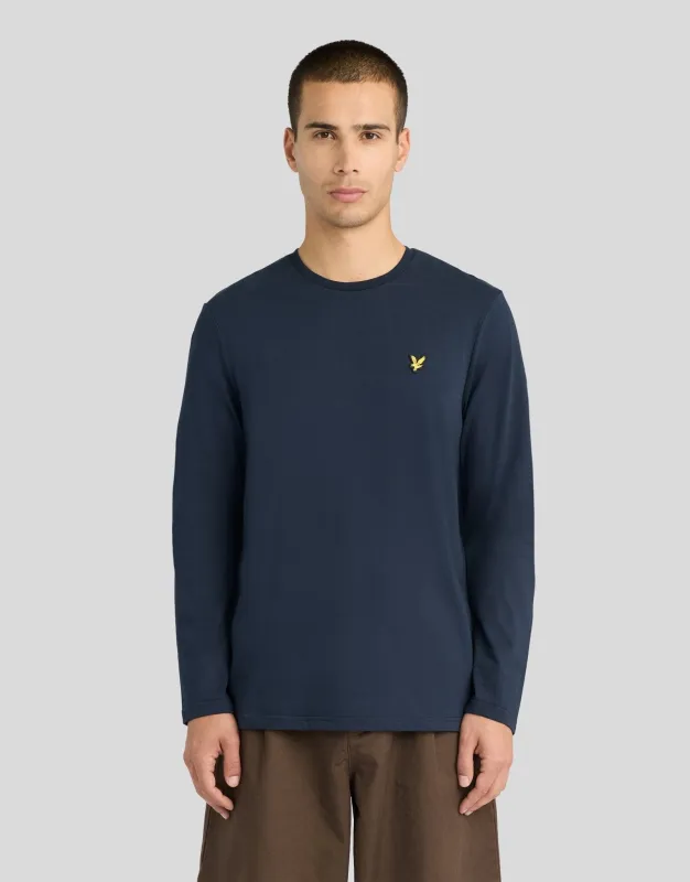 Boxy Long Sleeve Cotton T-Shirt made by Lyle & Scott