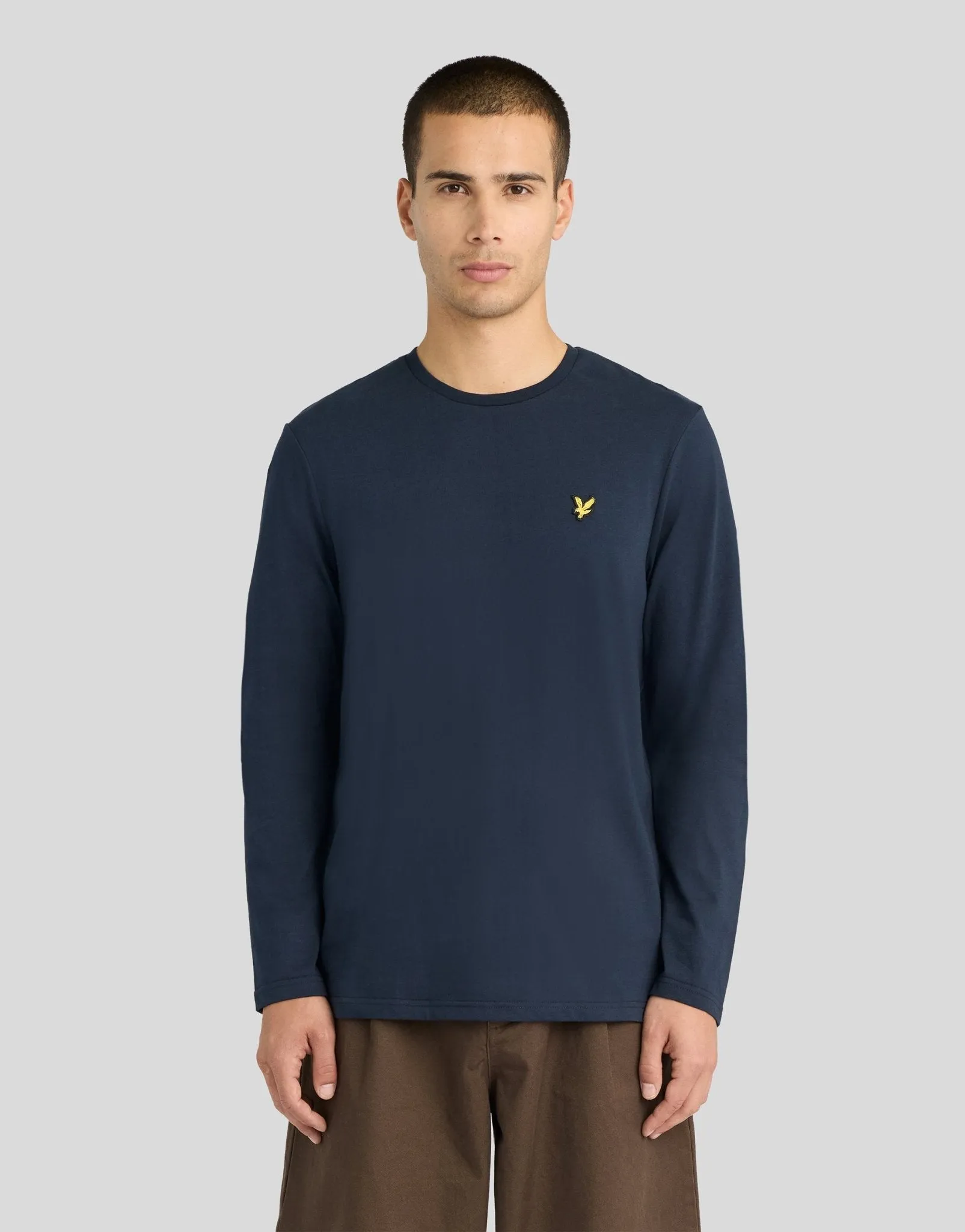 Boxy Long Sleeve Cotton T-Shirt sold by Lyle & Scott
