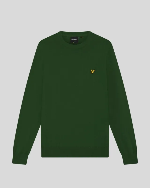 Cotton Merino Crew Neck Jumper made by Lyle & Scott