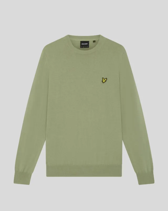 Cotton Merino Crew Neck Jumper made by Lyle & Scott