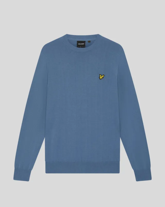 Cotton Merino Crew Neck Jumper made by Lyle & Scott