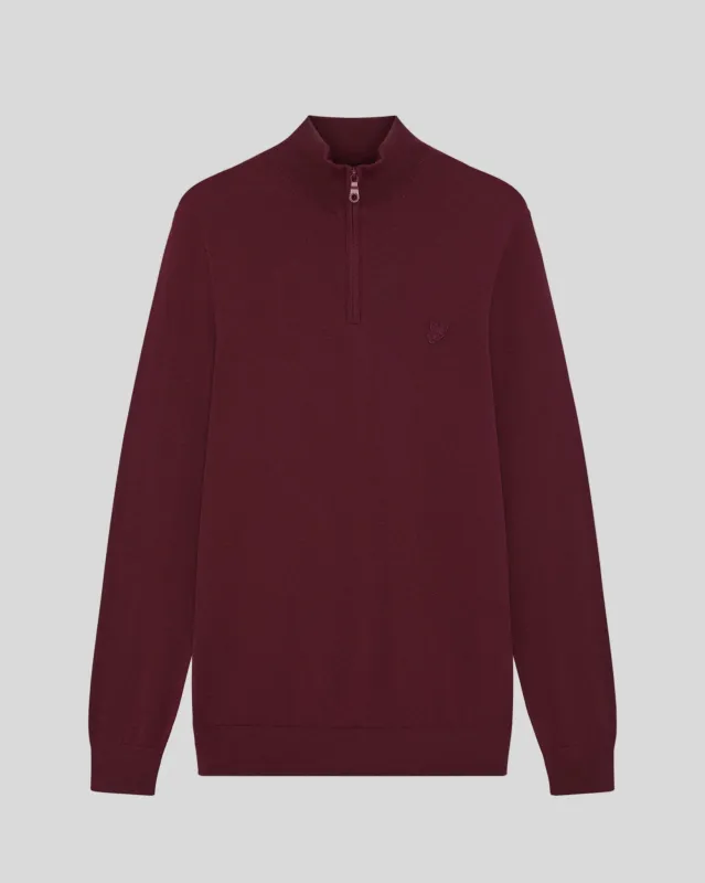 Merino Wool 1/4 Zip Jumper made by Lyle & Scott