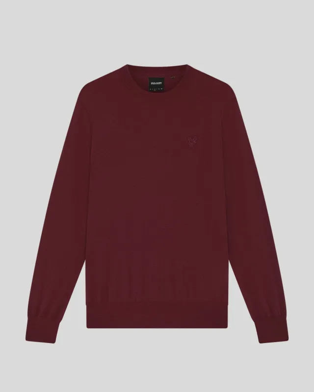 Merino Wool Crew Neck Jumper made by Lyle & Scott