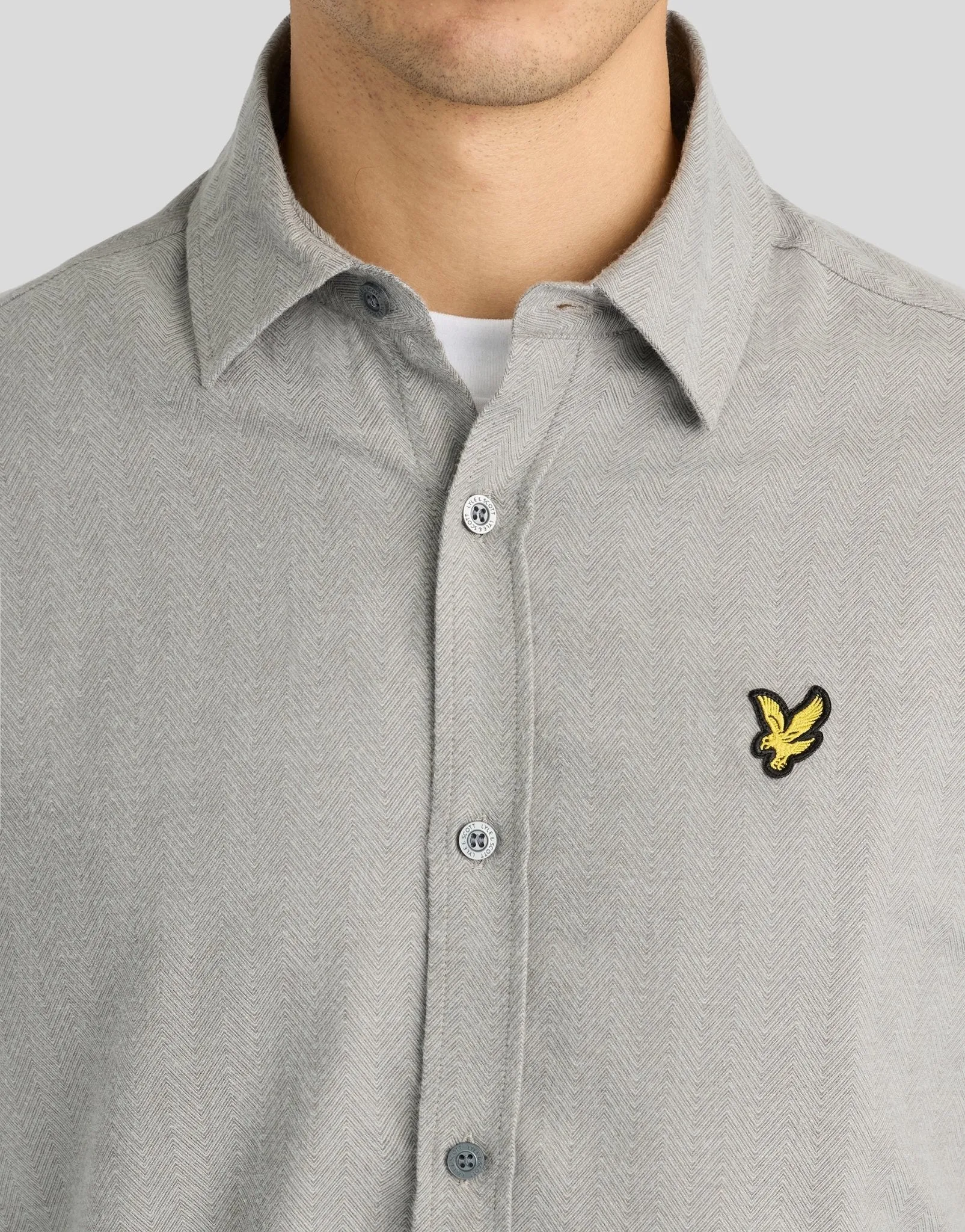 Herringbone Flannel Shirt sold by Lyle & Scott product image thumbnail 3