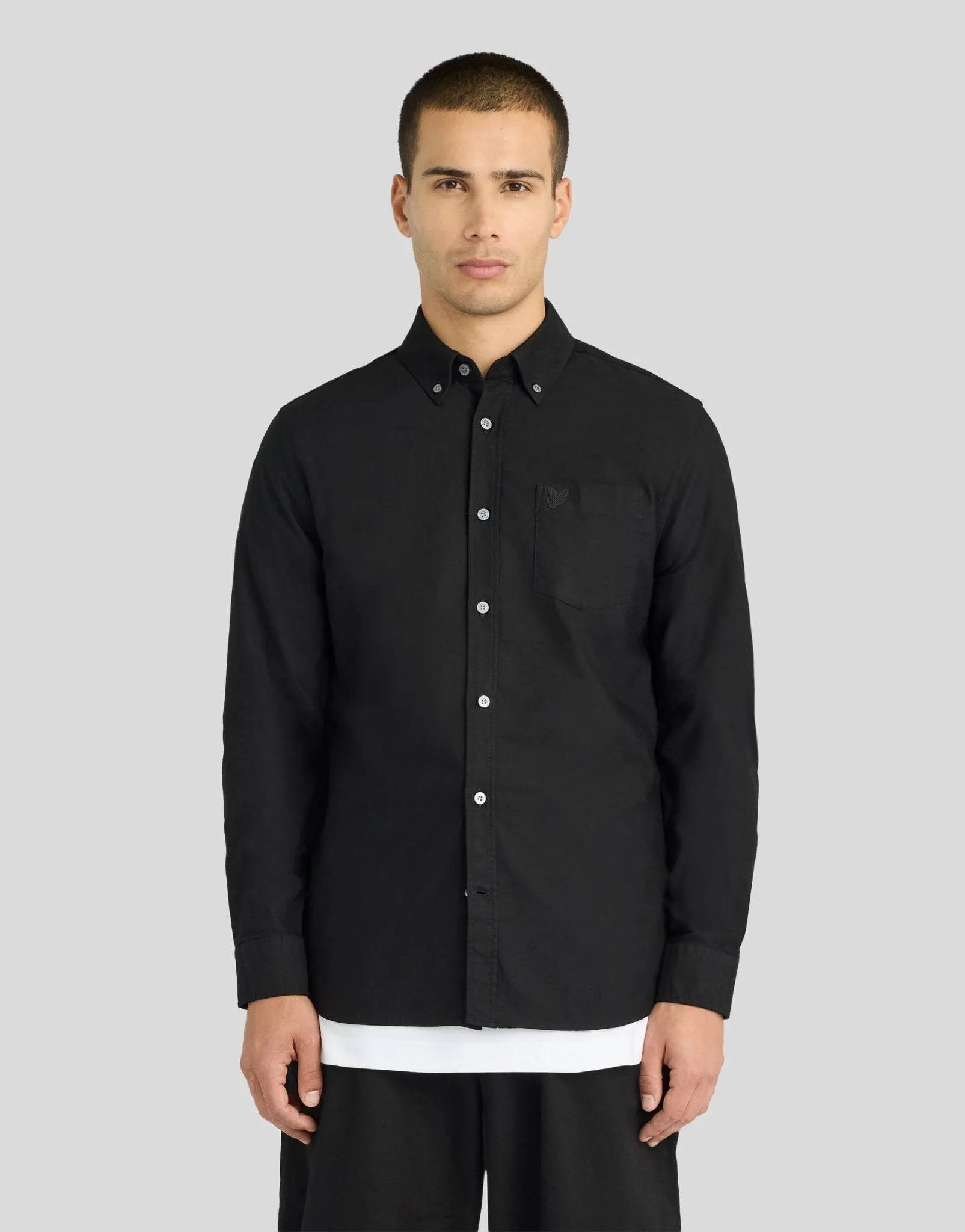 Tonal Button Down Oxford Shirt sold by Lyle & Scott