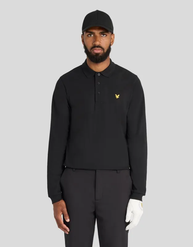 Technical Long Sleeve Polo Shirt made by Lyle & Scott