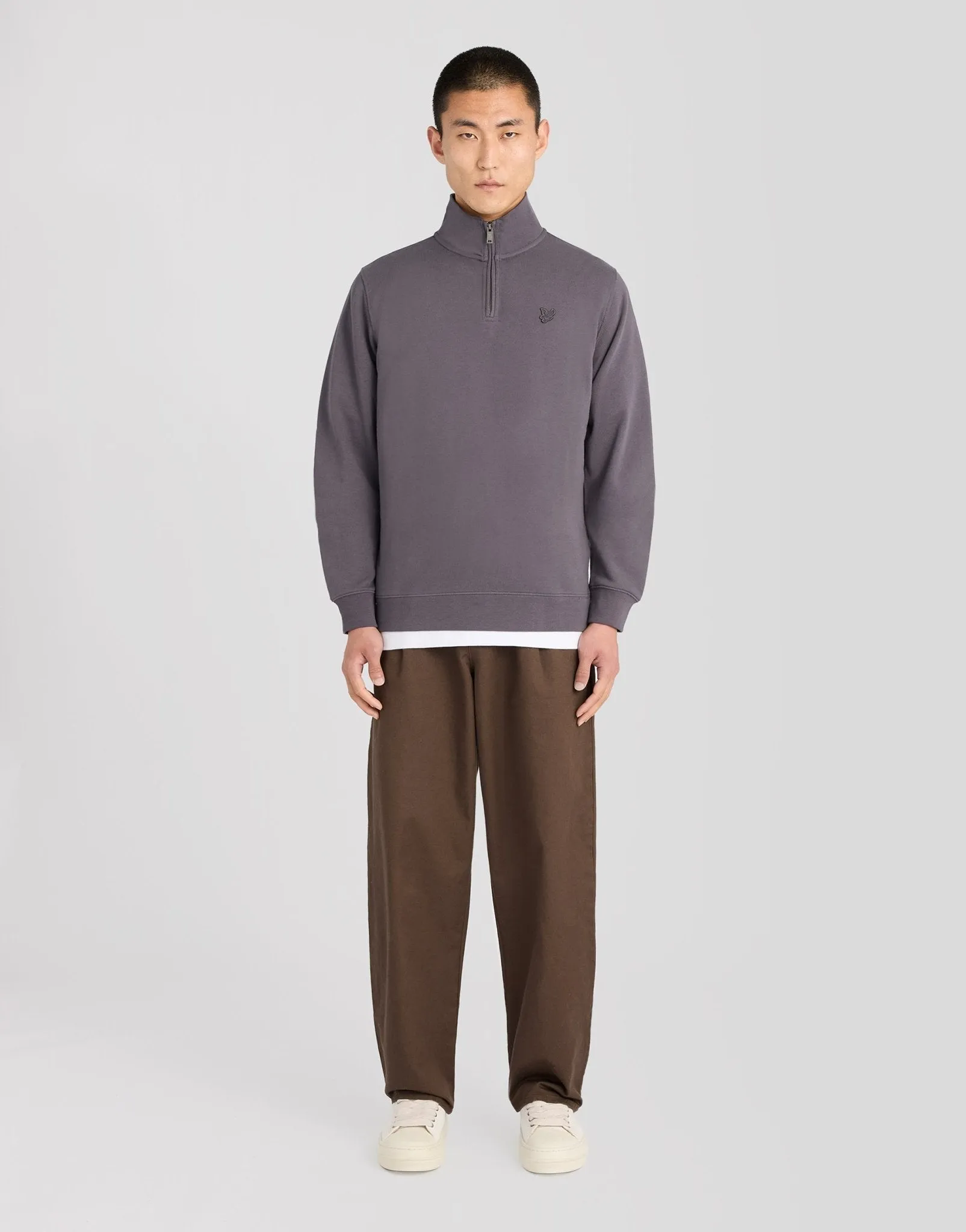 Superfine Cotton 1/4 Zip Sweatshirt sold by Lyle & Scott product image thumbnail 2