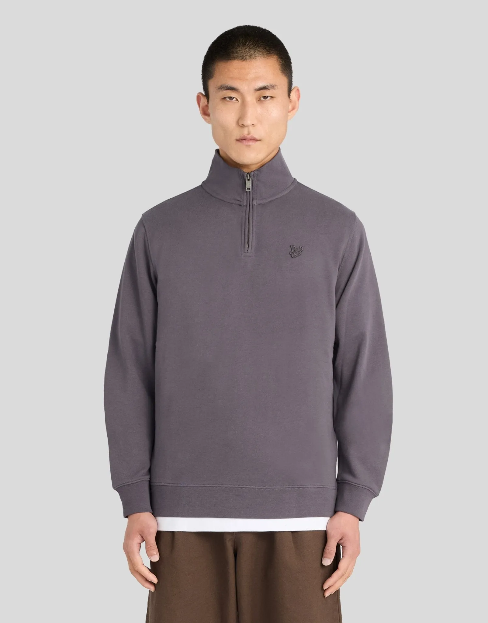 Superfine Cotton 1/4 Zip Sweatshirt sold by Lyle & Scott