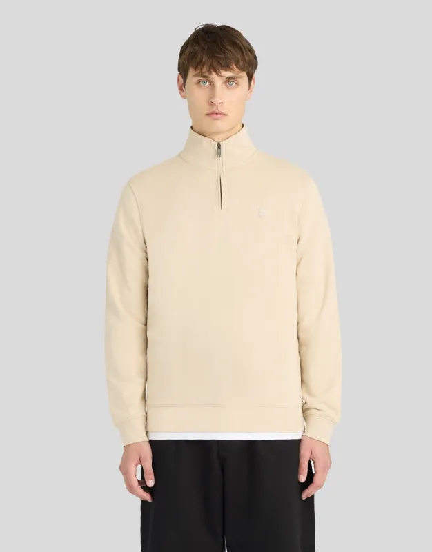 Superfine Cotton 1/4 Zip Sweatshirt made by Lyle & Scott